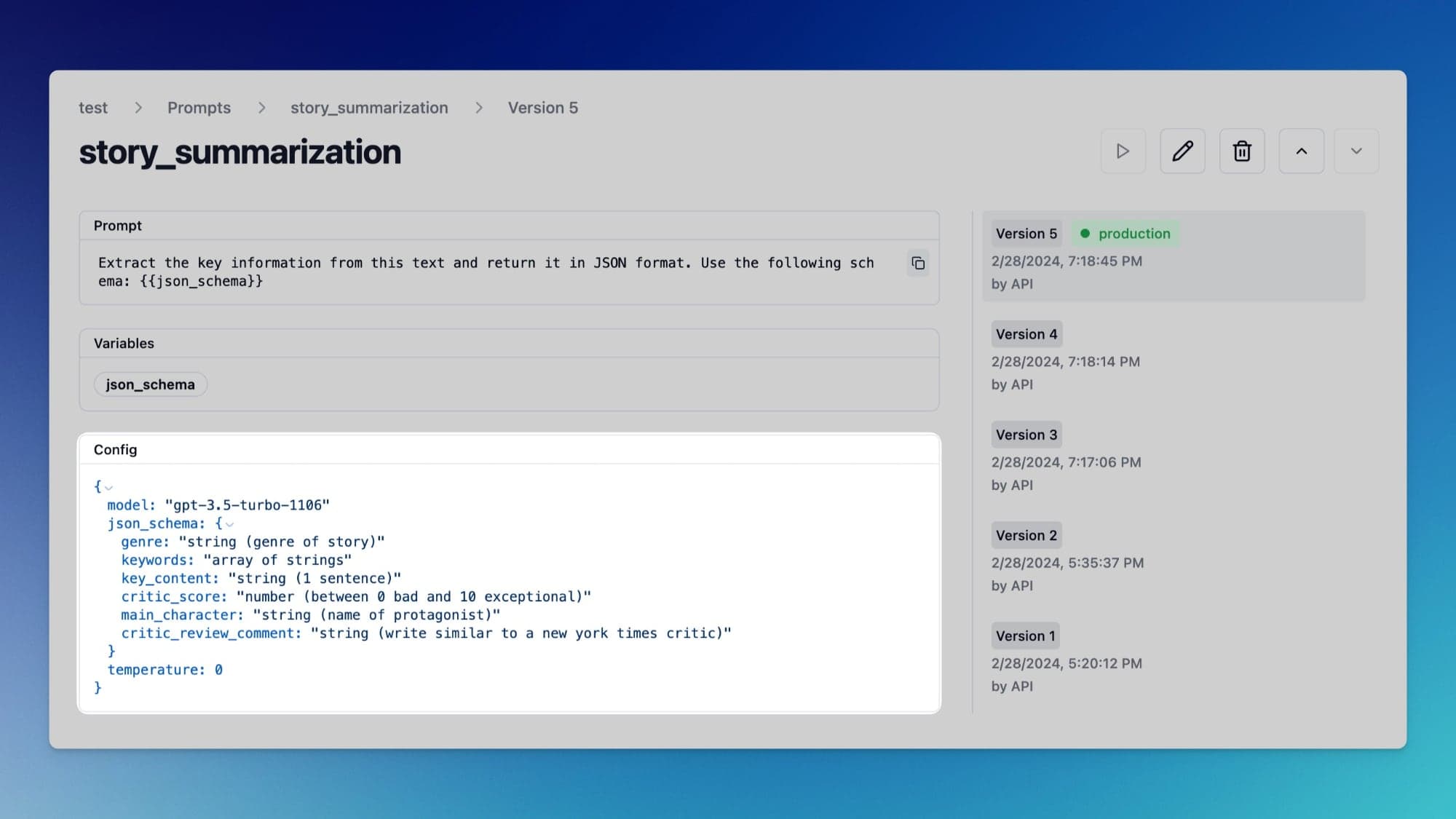 Store additional structured data in Langfuse Prompt Management